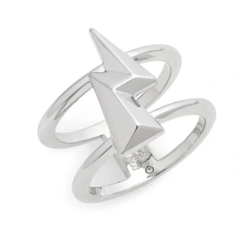 KENDRA SCOTT Lightning Bolt Double Row Ring - Sz 7